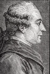 Porträt von Pierre Augustin Caron de Beaumarchais (1732-99)